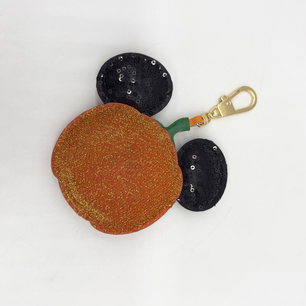 Baublebar Disney Mickey Mouse Pumpkin Jack O Lantern Puff Bag Charm Puffy NEW - Picture 3 of 9